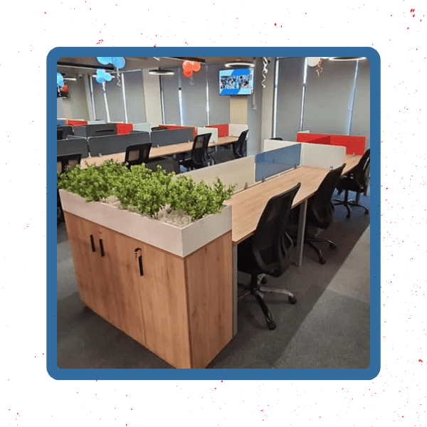 Biophilic design meets modular office furniture at Vishwa Office System, Ahmedabad. Create a healthy and inspiring workspace